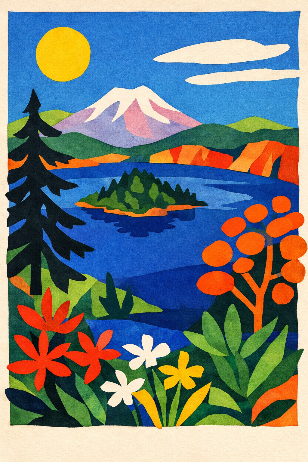 Matisse Cutout Composition painting.