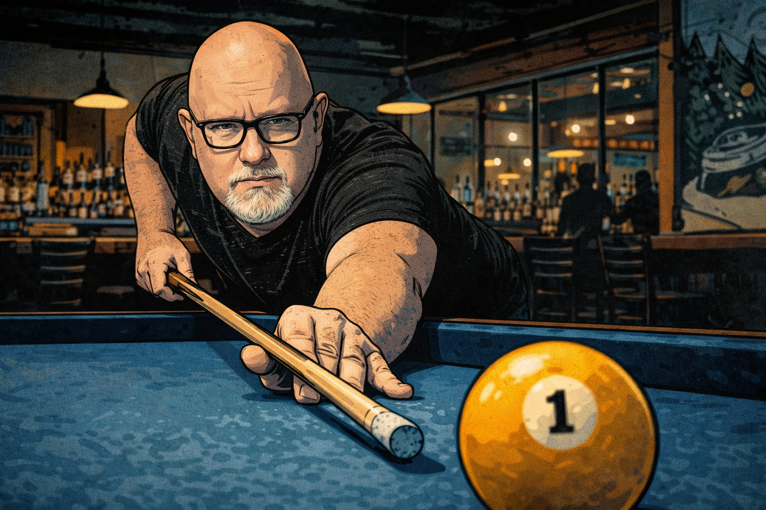 Pool table scene