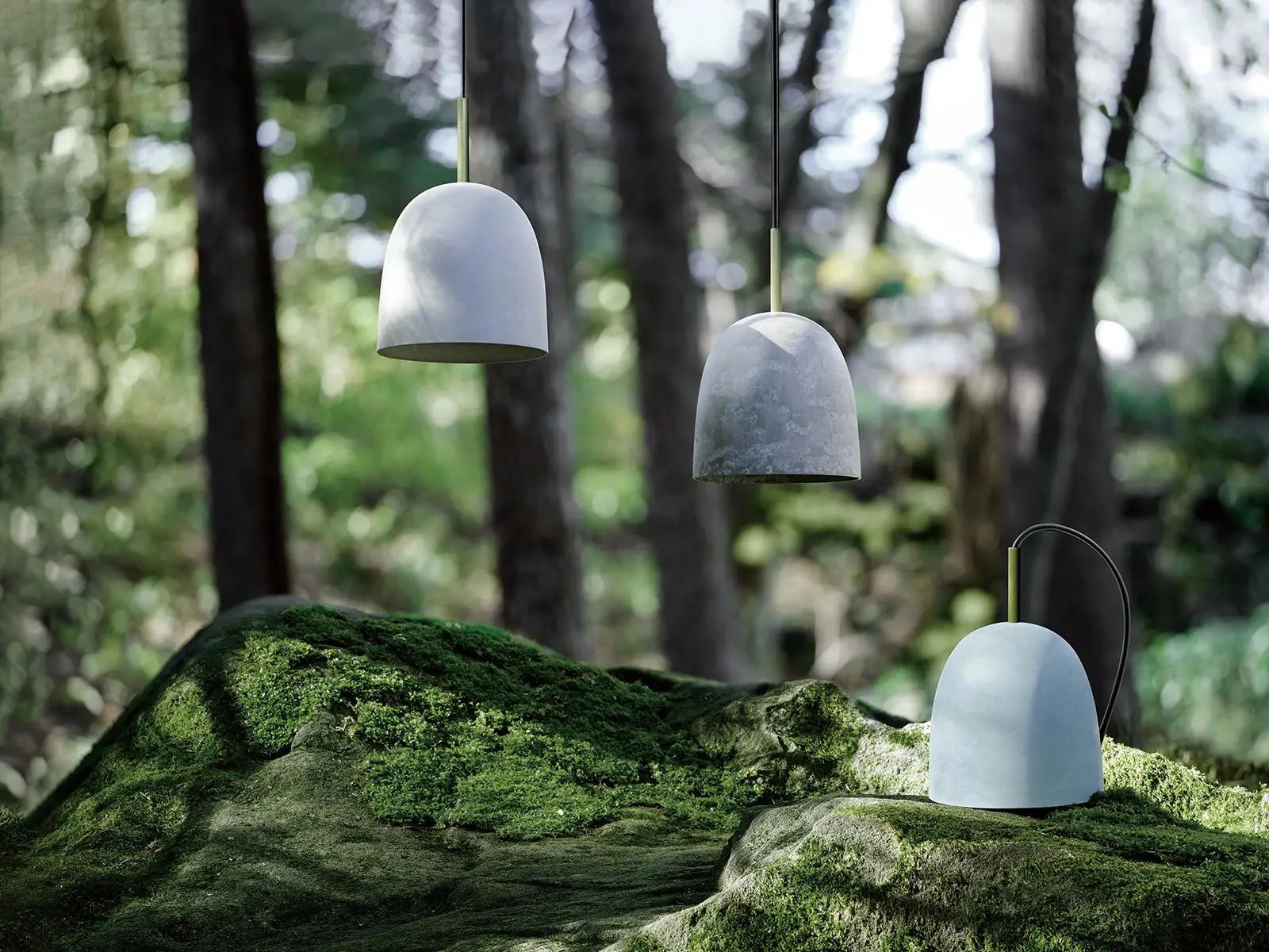 Panasonic S-story pendant light made with Kinari material.