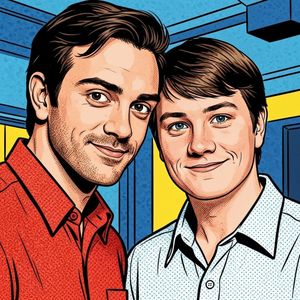 A portrait of two brothers standing close together, lit by warm directional light that emphasizes their bond and contrast.